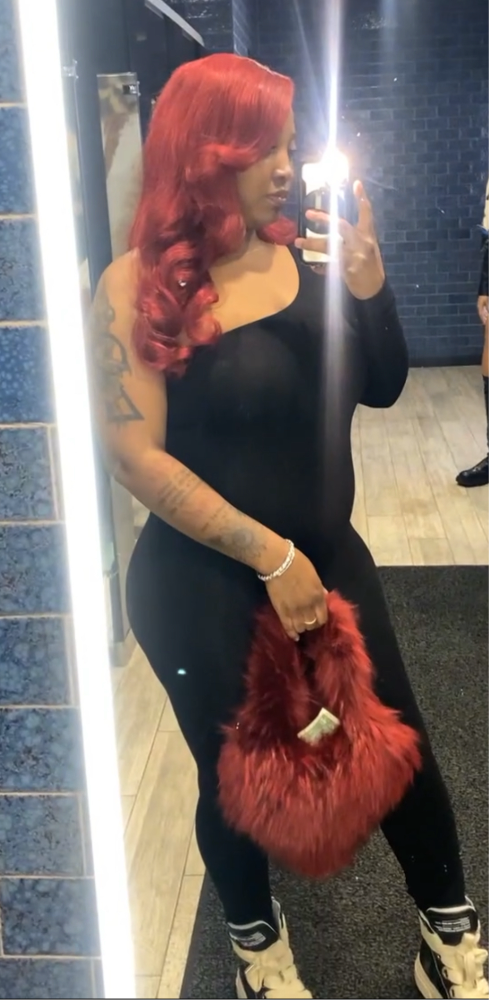 26 inch BURGUNDY/ RED Body Wave 13x4 Frontal Wig