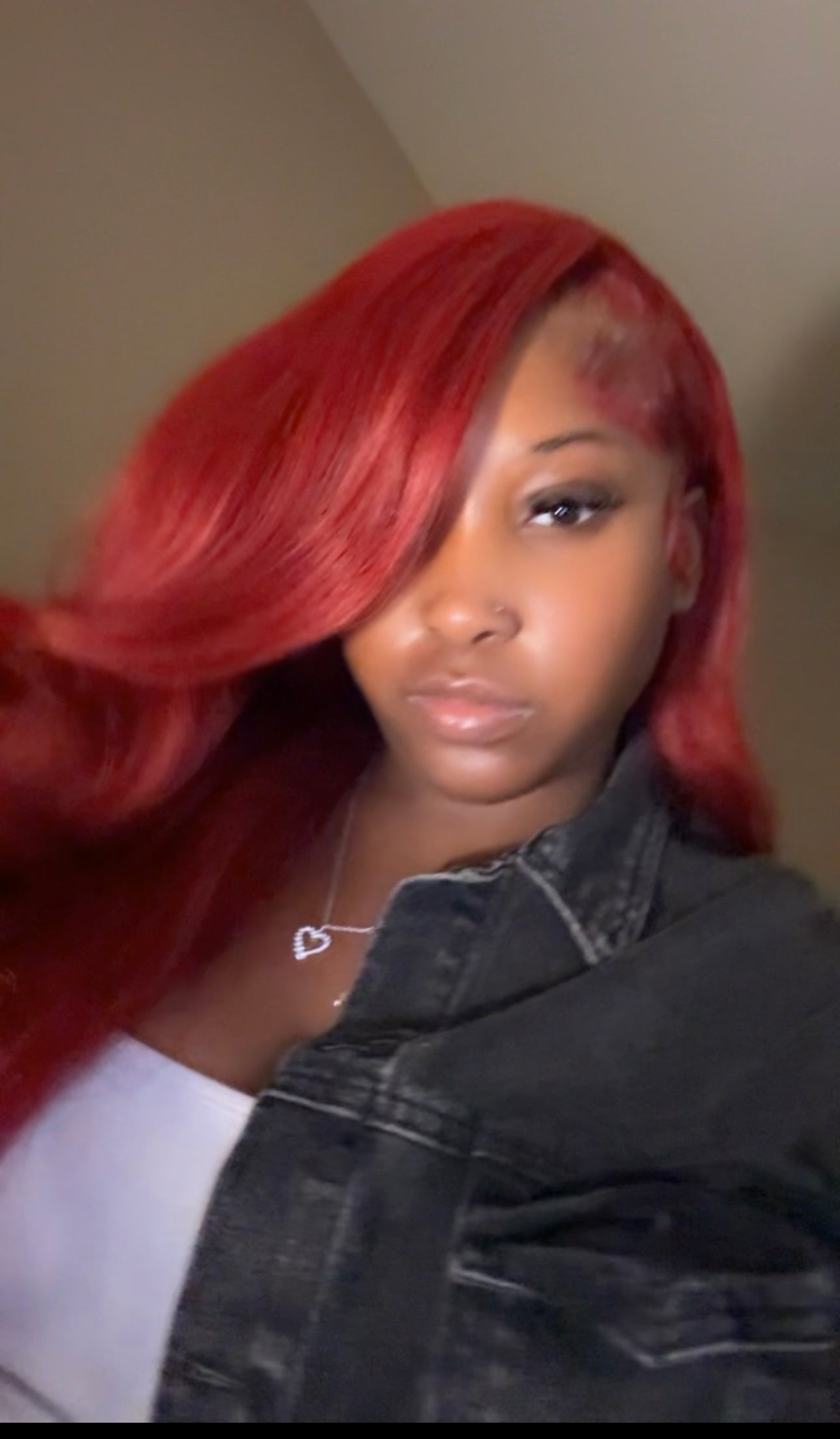 28 inch BURGUNDY/ RED Body Wave 13x4 Frontal Wig