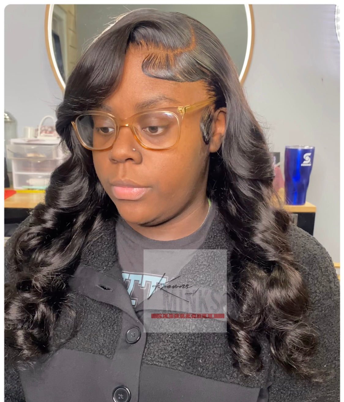 22 inch Body Wave 5x5 Closure Wig