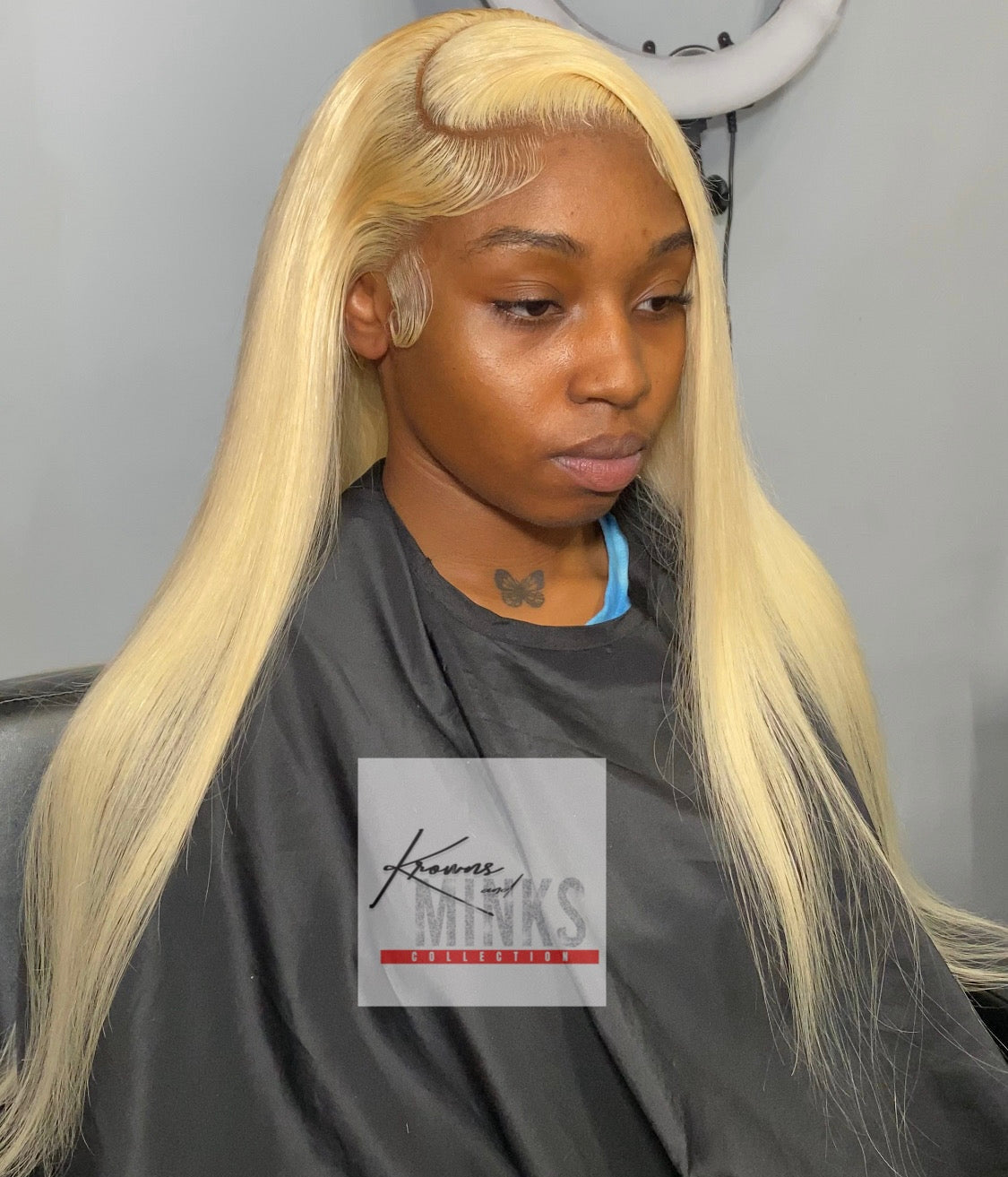 26 inch Straight 13x4 Frontal Wig BLONDE 613